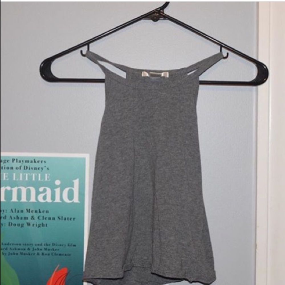 grey halter top